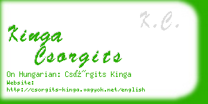 kinga csorgits business card